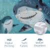 DESIHOM Kids Cartoon Shark Shower Curtain Set 72" x 72" with Hooks, Funny Children Sealife Boys Girls Bathroom Decor, Fun Cute Ocean Bath Accessories Polyester Fabric view 4