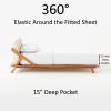 Real 800-Thread-Count, 100% Giza Cotton My, 6 PC Sheet Set [1 Fitted, 1 Flat, 4 Pillowcases] |Full Size, Sage Color| 800TC Giza Long Staple Cotton, Fit Upto 15" Deep Pockets, Silky Sateen view 4