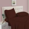 6 Piece RV Short Queen Cotton Bed Sheets, Breathable 6 Piece Set, 100% Egyptian Cotton Sheets, 6 Piece Egyptian Cotton Sheets Set, Upto 16 Inch Deep Pocket Sheet Set in Chocolate Stripe view 2
