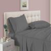 6 Piece RV Short Queen Cotton Bed Sheets, Breathable 6 Piece Set, 100% Egyptian Cotton Sheets, 6 Piece Egyptian Cotton Sheets Set, Upto 16 Inch Deep Pocket Sheet Set in Dark Grey Stripe view 2