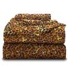 Real 800-Thread-Count, 100% Giza Cotton My, 6 PC Sheet Set [1 Fitted, 1 Flat, 4 Pillowcases] |Twin-XL Size, Leopard Print| 800TC Giza Long Staple Cotton, Fit Upto 15" Deep Pockets Silky Sateen view 1