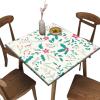 Barsada Elastic Edge Fitted Card Table Size Tablecloths, Leaf Pattern Printed on Elastic Polyester Table Cover, for Holiday Family Banquet and Patio Use, Fit for 32"" x 32""square table view 1