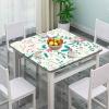 Barsada Elastic Edge Fitted Card Table Size Tablecloths, Leaf Pattern Printed on Elastic Polyester Table Cover, for Holiday Family Banquet and Patio Use, Fit for 32"" x 32""square table view 2