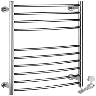 SSRURYWZ Towel Warmer, Curved Towel Warmer Wall Mounted Electric Towel Warmer for Bath Heated Drying Rack Stainless Steel,Bath Towel Dryer