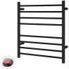 MUSUMI Electric Towel Rack,Wallmounted Tower Warmer Bar 4+4 Heated Bars Towel Drying Rack Heated 80W 25.6X21.6X4.4 in,Plug in,Bath Towel Dryer view 1
