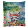 Caroline's Treasures Chinese Crested Luau Kitchen Towel Dish Cloths Guest Hand Towel Decorative Bathroom Towel for Face,Tea, Dishcloth, Kitchen and Bath view 1