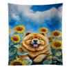 Caroline's Treasures Chow Chow in Sunflowers Kitchen Towel Dish Cloths Guest Hand Towel Decorative Bathroom Towel for Face,Tea, Dishcloth, Kitchen and Bath view 1