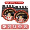 Movie Night Decorations MovieTheme Birthday Paper Plates and Napkins Set Movie Theme Table Covers Movie Night Party Disposable Party Dinnerwares for Movie Theme Party Supplies view 4