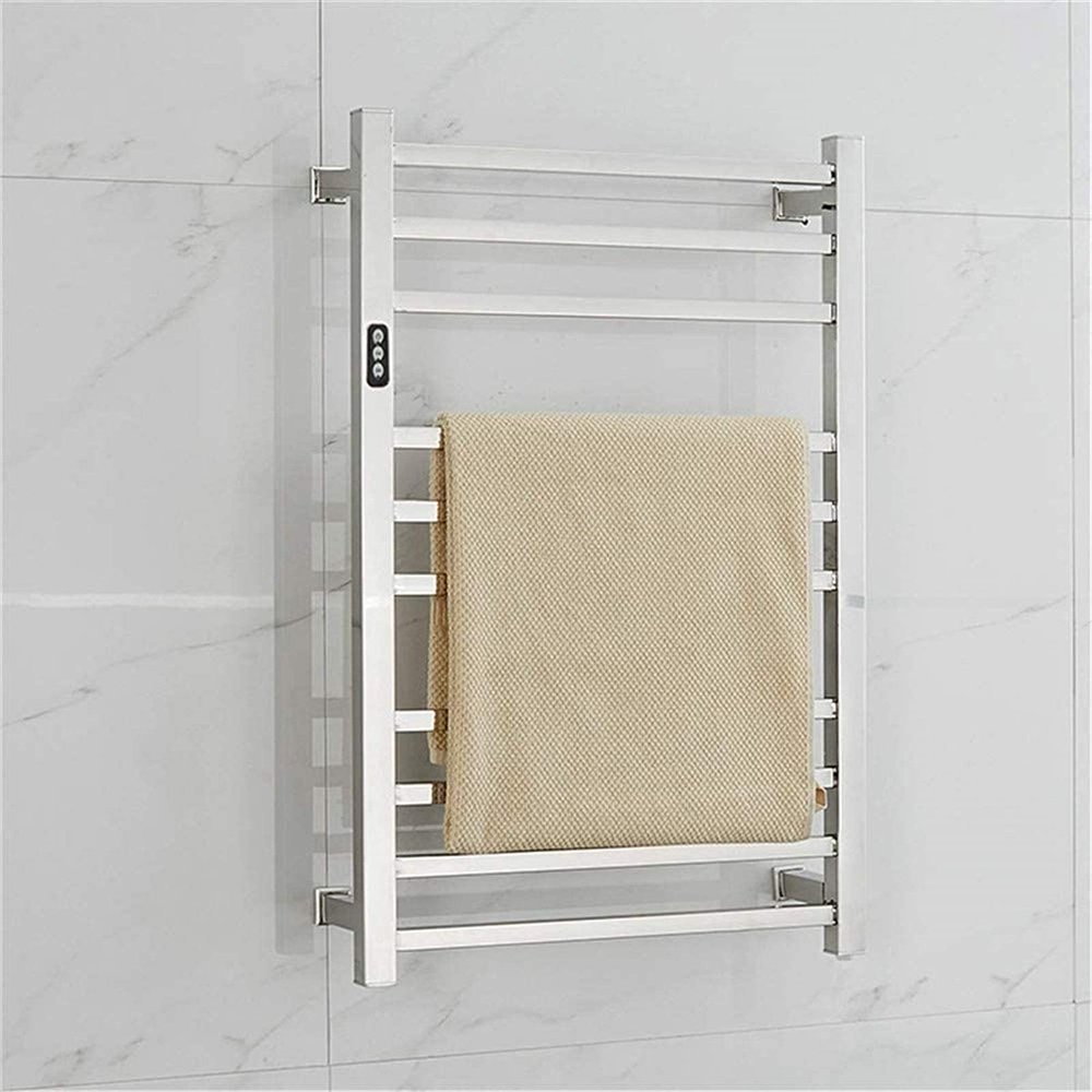 SSRURYWZ Towel Warmer,Electric Towel Warmer, Towel Warmer Rack Wall-Mounted Stainless Steel 10 Heated Bars for Bathroom Home Improvement,Bath Towel Dryer, Square