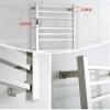 SSRURYWZ Towel Warmer,Electric Towel Warmer, Towel Warmer Rack Wall-Mounted Stainless Steel 10 Heated Bars for Bathroom Home Improvement,Bath Towel Dryer, Square view 4