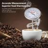 Milk Thermometer for Steaming Milk - Pot Thermometer for Yogurt, Coffee Cheese Making Supplies with Clip Espresso, Bar Coffee Thermometer for Frothing Milk 195mm Probe view 2