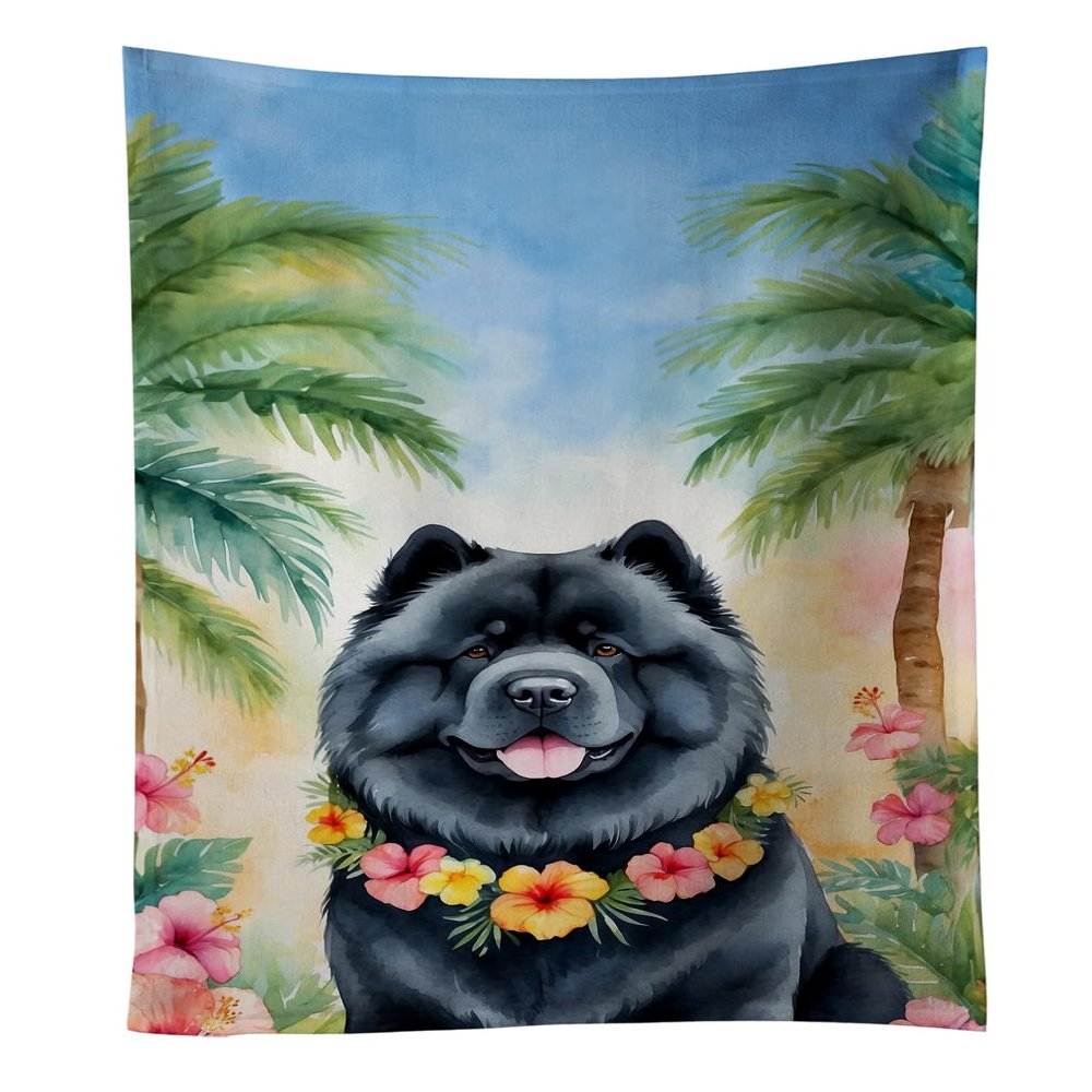 Caroline's Treasures Chow Chow Luau Kitchen Towel Dish Cloths Guest Hand Towel Decorative Bathroom Towel for Face,Tea, Dishcloth, Kitchen and Bath