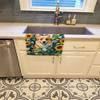 Caroline's Treasures Corgi in Sunflowers Kitchen Towel Dish Cloths Guest Hand Towel Decorative Bathroom Towel for Face,Tea, Dishcloth, Kitchen and Bath view 2