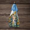 Caroline's Treasures Corgi in Sunflowers Kitchen Towel Dish Cloths Guest Hand Towel Decorative Bathroom Towel for Face,Tea, Dishcloth, Kitchen and Bath view 4