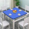 Barsada Edge Fitted Square Elastic Tablecloth, Royal Blue Pattern Printed on Stretchable Polyester Table Cloth, for Dinner Terrace Party, Fit for 48" x 48"Square Table view 2