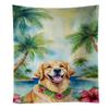 Caroline's Treasures Golden Retriever Luau Kitchen Towel Dish Cloths Guest Hand Towel Decorative Bathroom Towel for Face,Tea, Dishcloth, Kitchen and Bath view 1