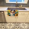 Caroline's Treasures Collie in Sunflowers Kitchen Towel Dish Cloths Guest Hand Towel Decorative Bathroom Towel for Face,Tea, Dishcloth, Kitchen and Bath view 2