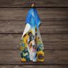 Caroline's Treasures Collie in Sunflowers Kitchen Towel Dish Cloths Guest Hand Towel Decorative Bathroom Towel for Face,Tea, Dishcloth, Kitchen and Bath view 4