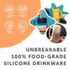 Silipint: Stemless Wine Glasses 12oz: 2 Pack - Hibiscus - Silicone Unbreakable Cups, Hot & Cold Drinks, Dishwasher-Microwave-Freezer-Oven Safe view 4