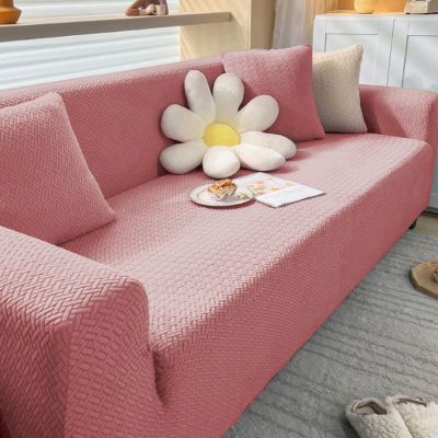 Knitted Elastic Sofa Cover Extendable Sofa Slipcovers Stretch Universal Leather Cofa Couch Cover for Living Room 1-Piece Sofa Covers