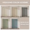 Accordion Closet Curtains with Tension Curtain Rods, Privacy Pleated Folding Door Curtains Blackout Thermal Insulated for Open Closet Room Divider Doorway, Beige, 94x79 view 4