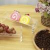 4PCS Cracker Serving Tray, Clear Cracker Holder, Transparent Macaron Display Tray, Acrylic Cracker Serving Stand, Rectangular Cracker Holder, Multipurpose Biscuit Holder for Home Party Food Display view 3