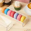 4PCS Cracker Serving Tray, Clear Cracker Holder, Transparent Macaron Display Tray, Acrylic Cracker Serving Stand, Rectangular Cracker Holder, Multipurpose Biscuit Holder for Home Party Food Display view 4
