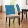 AMZRicher Wave Blue Chair Back Covers for Dining Chairs 6 Pack, Washable Removable Chair Slipcover Back Chair Protector for Wedding Baby Shower Party Pure Blue Solid Color Simple Minimalism Art view 4
