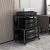 Removable AV Media Stand CD Player Stand Component Cabinet, Gaming TV Stand and Stereo Rack Audio Tower with Height Adjustable Wooden Shelf, Corner Entertainment Center for Home/Office/Audio Video (C view 1