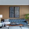 GOWE 15.5" x 55" Rectangular Shaped Rice Paper Shadow Box Decor Wall Art, Transitional Style Wall Decor, Set of 2 view 4