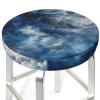 Dwrepo Round Bar Stool Covers Clouds in Night Sky Stool Covers Round Bar Stool Seat Covers Cushion with Elastic Bands Washable Stretch Stool Chair Cover for Bar Kitchen Dining Room, 14 inch, Black view 4