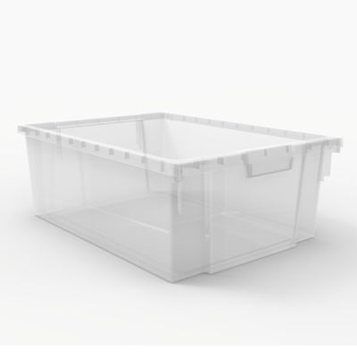 Classroom Basics MBS-BIN-4L-CL Stackable Storage Bins (4 Large, Clear)