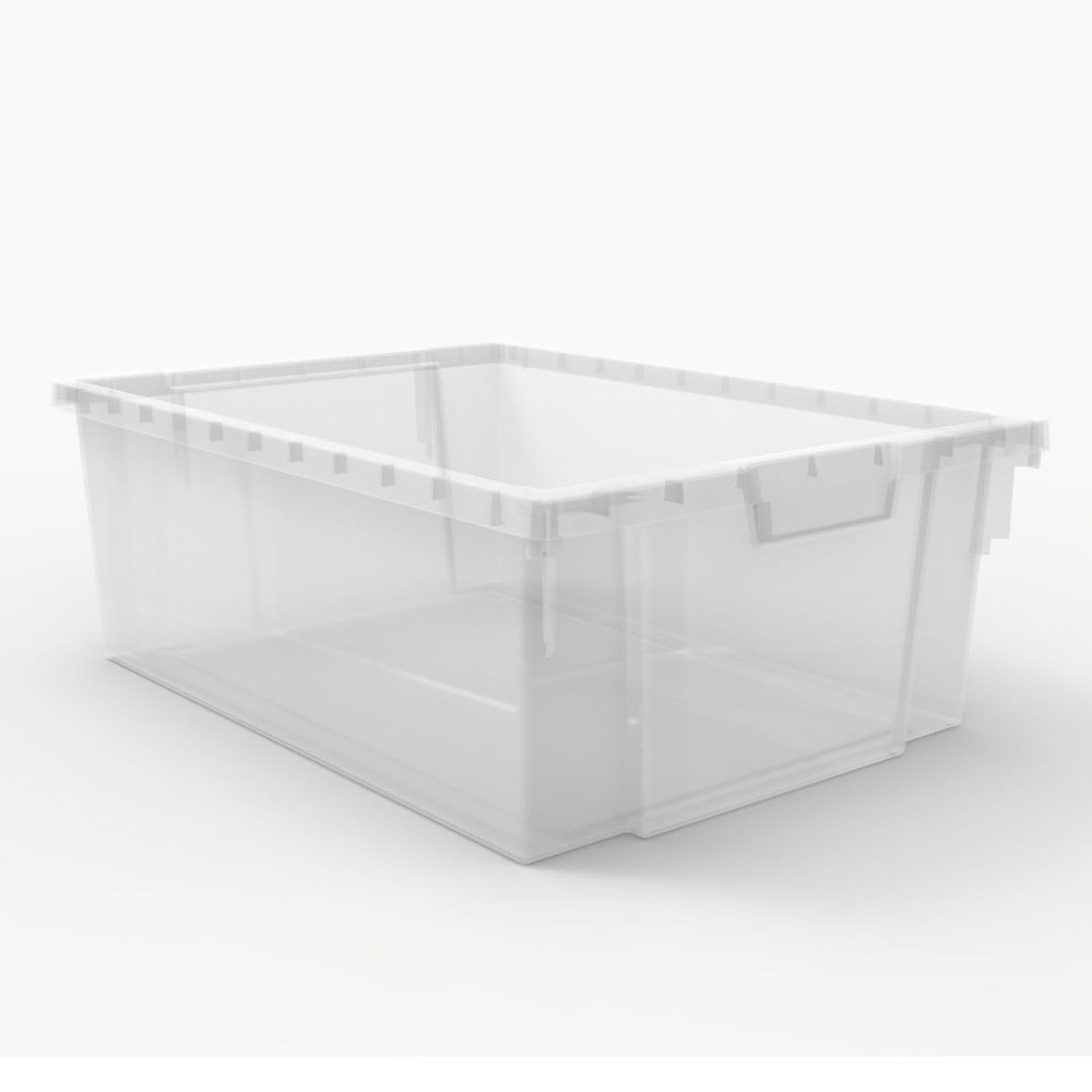 Classroom Basics MBS-BIN-4L-CL Stackable Storage Bins (4 Large, Clear)
