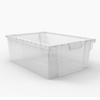 Classroom Basics MBS-BIN-4L-CL Stackable Storage Bins (4 Large, Clear) view 1