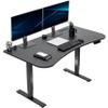 VIVO Electric 63 x 32 in Standing Desk with Built-in Power Strip, Touch Screen Adjustment, 220 lb Frame Support, 2E Series, Black Top Black Frame, DESK-KIT-2EBAC view 1