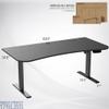 VIVO Electric 63 x 32 in Standing Desk with Built-in Power Strip, Touch Screen Adjustment, 220 lb Frame Support, 2E Series, Black Top Black Frame, DESK-KIT-2EBAC view 3