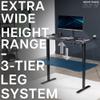 VIVO Electric 63 x 32 in Standing Desk with Built-in Power Strip, Touch Screen Adjustment, 220 lb Frame Support, 2E Series, Black Top Black Frame, DESK-KIT-2EBAC view 4