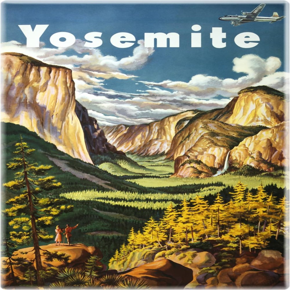 Yosemite National Park Nature Poster - 2" x 3" Rectangle Magnet