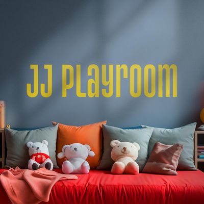 CRYPTONITE Custom Wall Decal with Cute Room Decor I Personalized Stickers for Nursery Wall Decor I Custom Vinyl Lettering for Baby Nursery Decor I Letter Stickers for Girl Room Decor (Playroom)