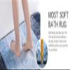 Blue Luxury Bathroom Rug Soft Foot Mat Absorbent Microfiber Bath Rugs Non-Slip Plush Carpet Wash Dry Bath Mat for Floor Shower (Blue) (Blue 51x81cm (20x32 inch)) view 2