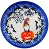 Polmedia Polish Pottery Coaster Plate - Spooky Town Pattern Handmade in Boleslawiec Poland by Ceramika Bona + Certificate of Authenticity view 1