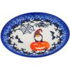 Polmedia Polish Pottery Coaster Plate - Spooky Town Pattern Handmade in Boleslawiec Poland by Ceramika Bona + Certificate of Authenticity view 2