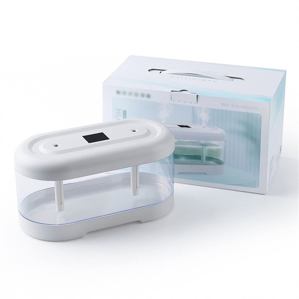 HASMI Humidifiers for Bedroom 2L Ultrasonic Air Humidifier Colorful Night Light Large Volume Aromatherapy Air Humidifier Wireless Household Use Humidifier for Home (Color : White usb), yuqing2022