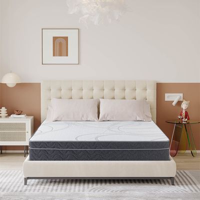 GOWE Hybrid 10 Inch Calking Mattress, Cooling Gel Infused Memory Foam and Individual Pocket Spring Mattress, Made in USA, Mattress in a Box, CertiPUR-US Certified