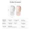 HASMI Humidifiers for Bedroom 300ml Dual Sprayer Air Humidifier 2000mAh Wireless Aroma Mist Maker Fogger Diffuser Portable Travel Humidifier Humidifier for Home (Color : Pink), yuqing2022 view 2