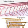Clothing Drying Rack Laundry Drying Rack Adjustable Clothes Drying Racks Airer Folding Drying Rack Multifunction Clothes Drying Standing With 26 Holes Shoes Rack Clothes Drying Rack Clothes Dryer Ra view 4