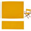 GORGECRAFT 21~16x8~21" Director Chair Canvas Replacement Gold Movie Chair Covers Kit Polyester Cloth Seat and Back with Wood Stick for Portable Folding Director Seat Makeup Chair Accessories Garden view 1