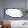 30x1x40 Poppy Mirror with Gold Metal Frame Contemporary Design Wall Decor for Bathroom, Entryway Wall Decor view 1