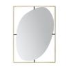 30x1x40 Poppy Mirror with Gold Metal Frame Contemporary Design Wall Decor for Bathroom, Entryway Wall Decor view 2