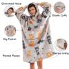 Dreamique Wearable Blanket Hoodie, Oversize Sherpa Fleece Hooded Blanket for Adult and Kids, Cozy Sweatshirt with Pockets, Pets Sweaters, Gifts for Women, Men(Teddy Bear, Adult Long) view 2